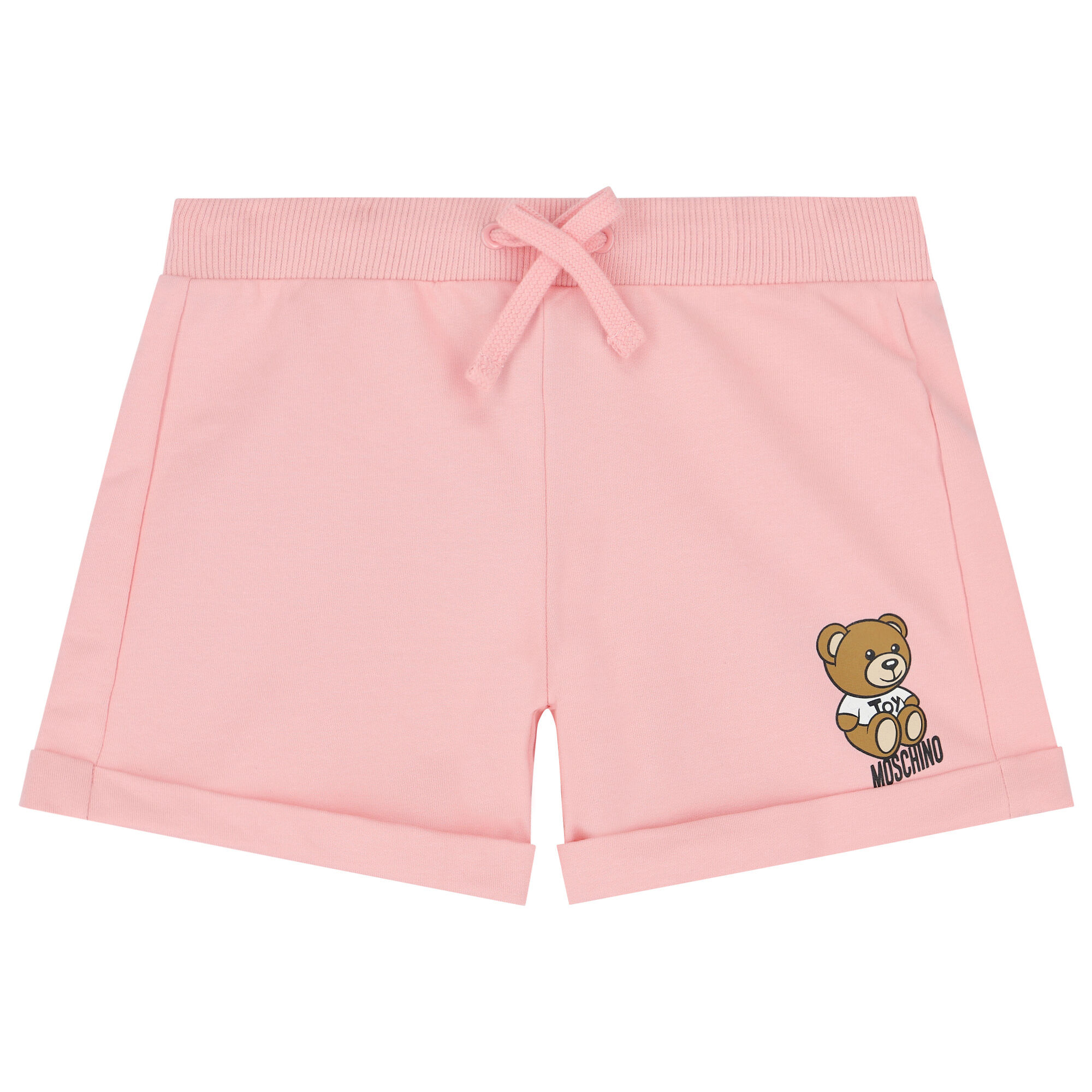 Moschino Girls Pink Teddy Logo Shorts Junior Couture UAE
