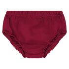 Baby Girls Burgundy Logo Dress Set, 1, hi-res