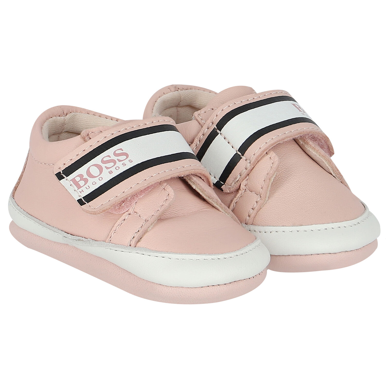 Baby Girls Pink Logo Pre-Walker Shoes, 1, hi-res image number null