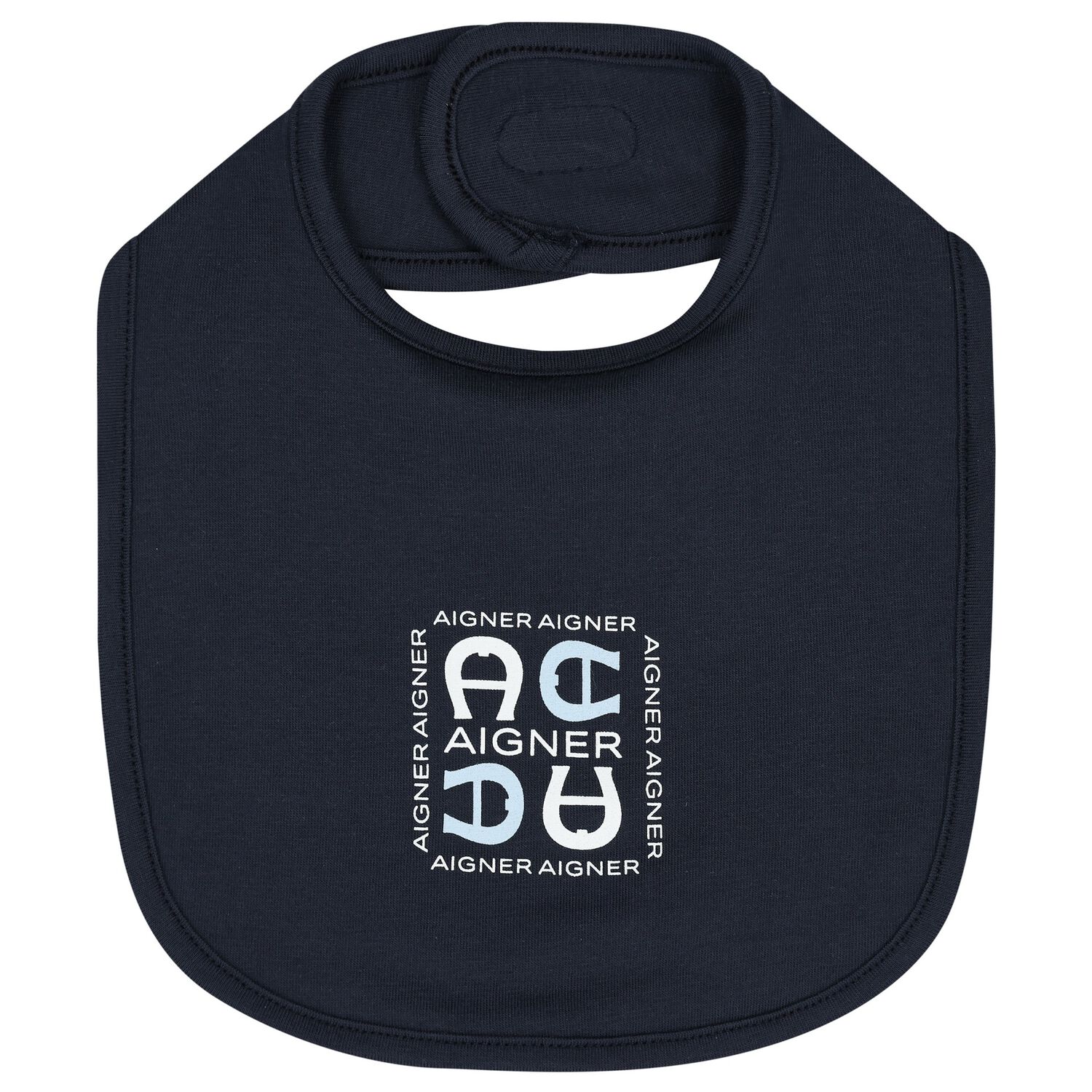 Baby Boys Navy Blue Logo Bib, 2, hi-res image number null