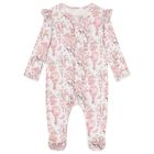 Baby Girls White & Pink Africa Babygrow, 1, hi-res
