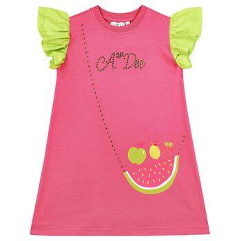 Girls Pink Logo Crossbody Bag Dress