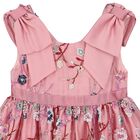 Girls Pink Floral Embroidered Dress, 1, hi-res