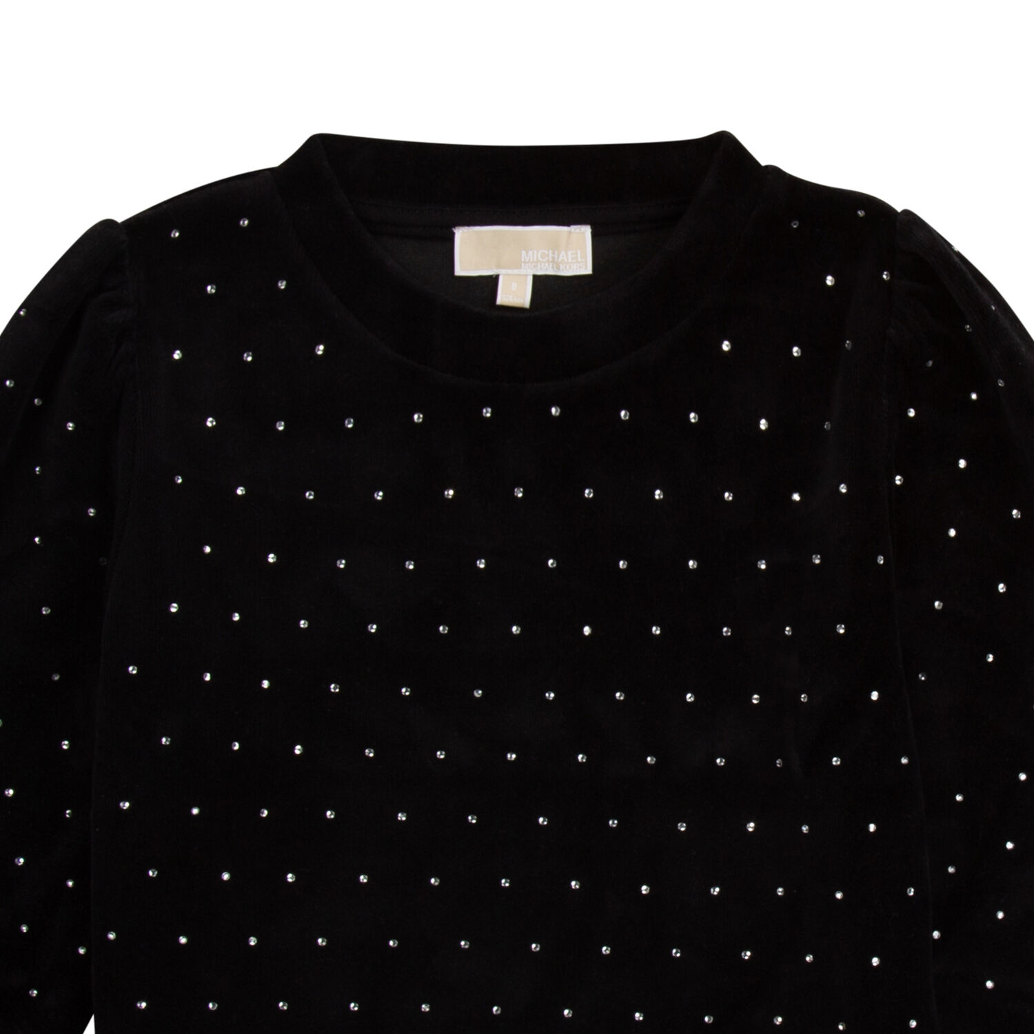 Girls Black Logo Embellished Sweatshirt, 1, hi-res image number null