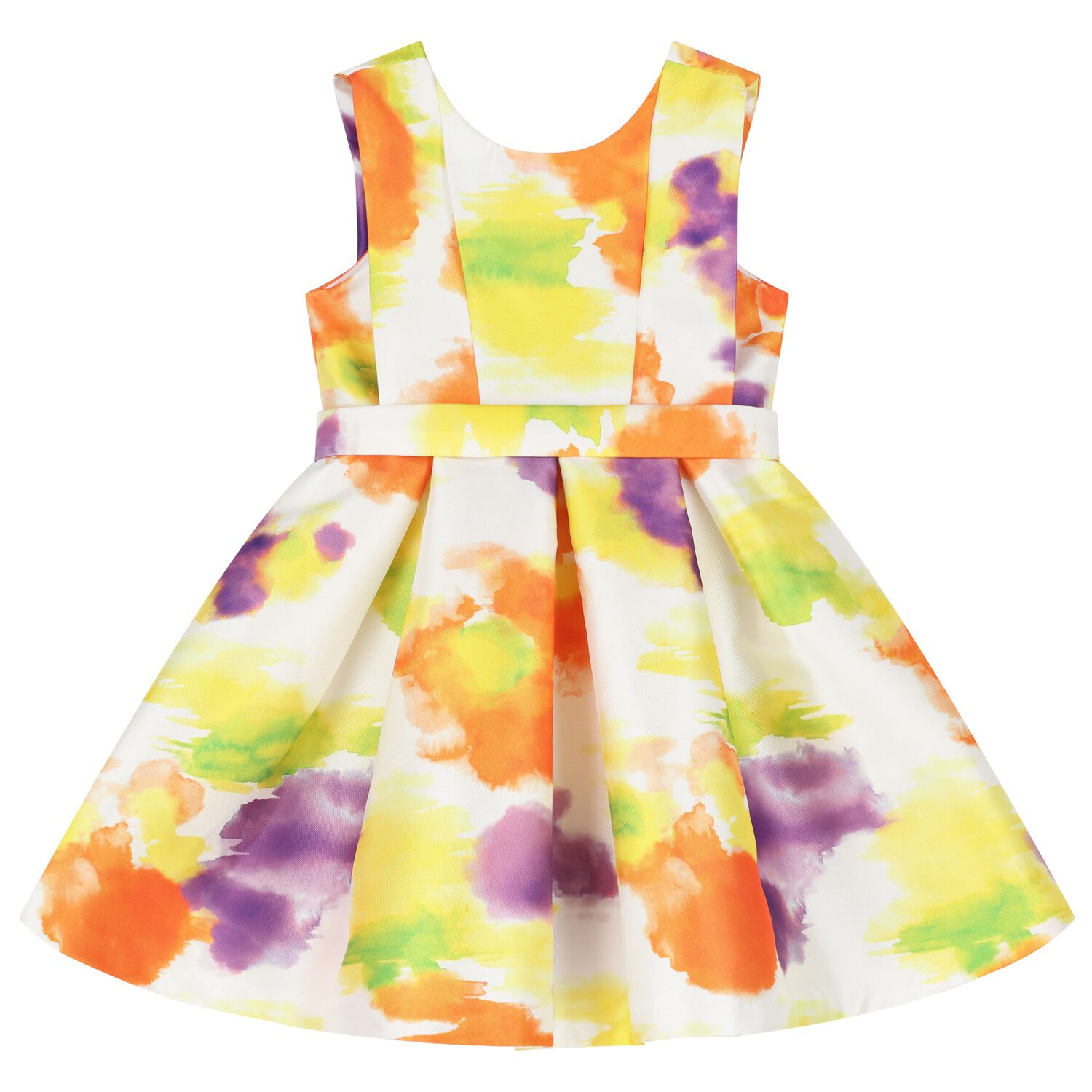 Girls Multi-Coloured Satin Dress, 1, hi-res image number null