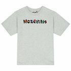 تيشيرت قطن بالشعار باللون الرمادى, 1, hi-res