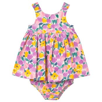 Younger Girls Multi-Coloured Floral Dress Set