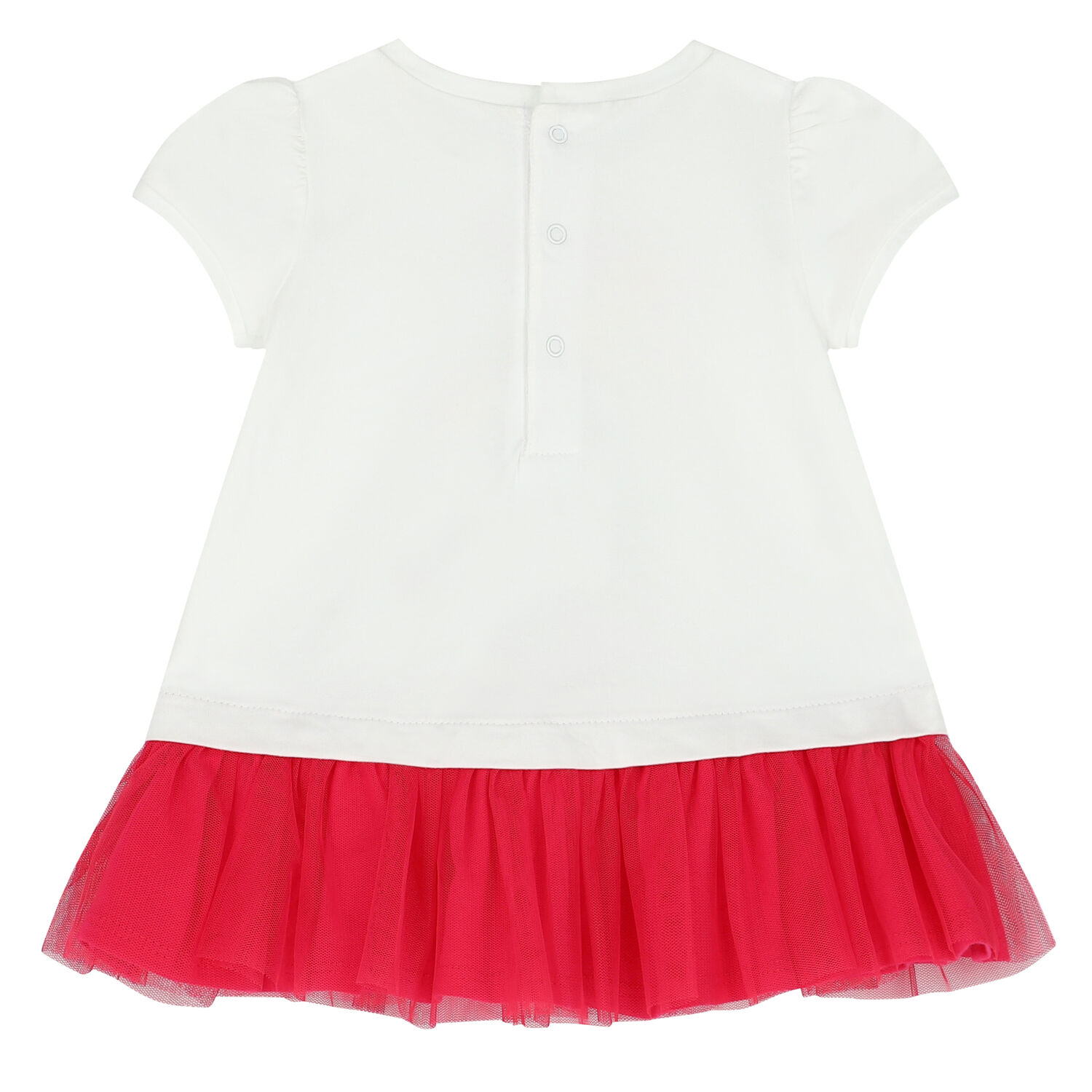 Girls Pink & White Floral Dress, 1, hi-res