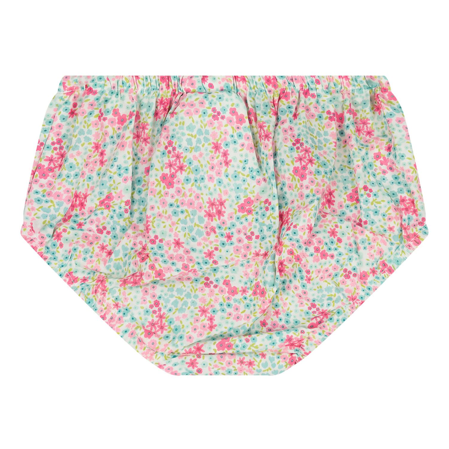 Baby Girls Green & Red Floral Dress Set, 2, hi-res