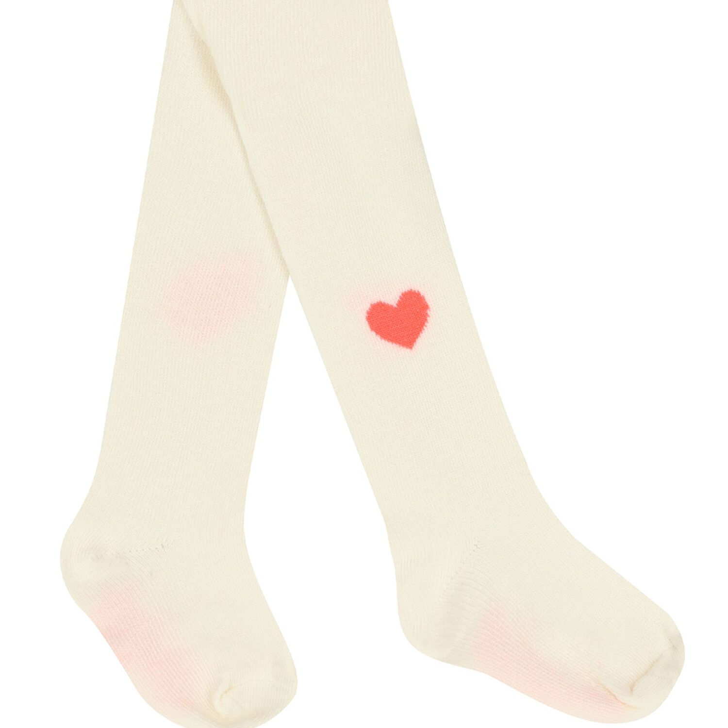 Baby Girls Ivory Heart Tights, 1, hi-res