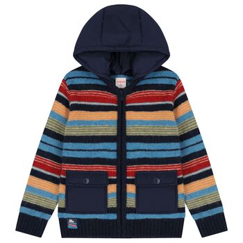 Boys Multi-Coloured Striped Jacket
