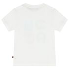 Younger Boys White Logo T-Shirt, 1, hi-res