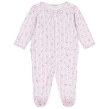 Kissy Kissy افرول بنات مخطط ومزين بورد للبنات باللون الوردى , 1 افرول بنات مخطط ومزين بورد للبنات باللون الوردى