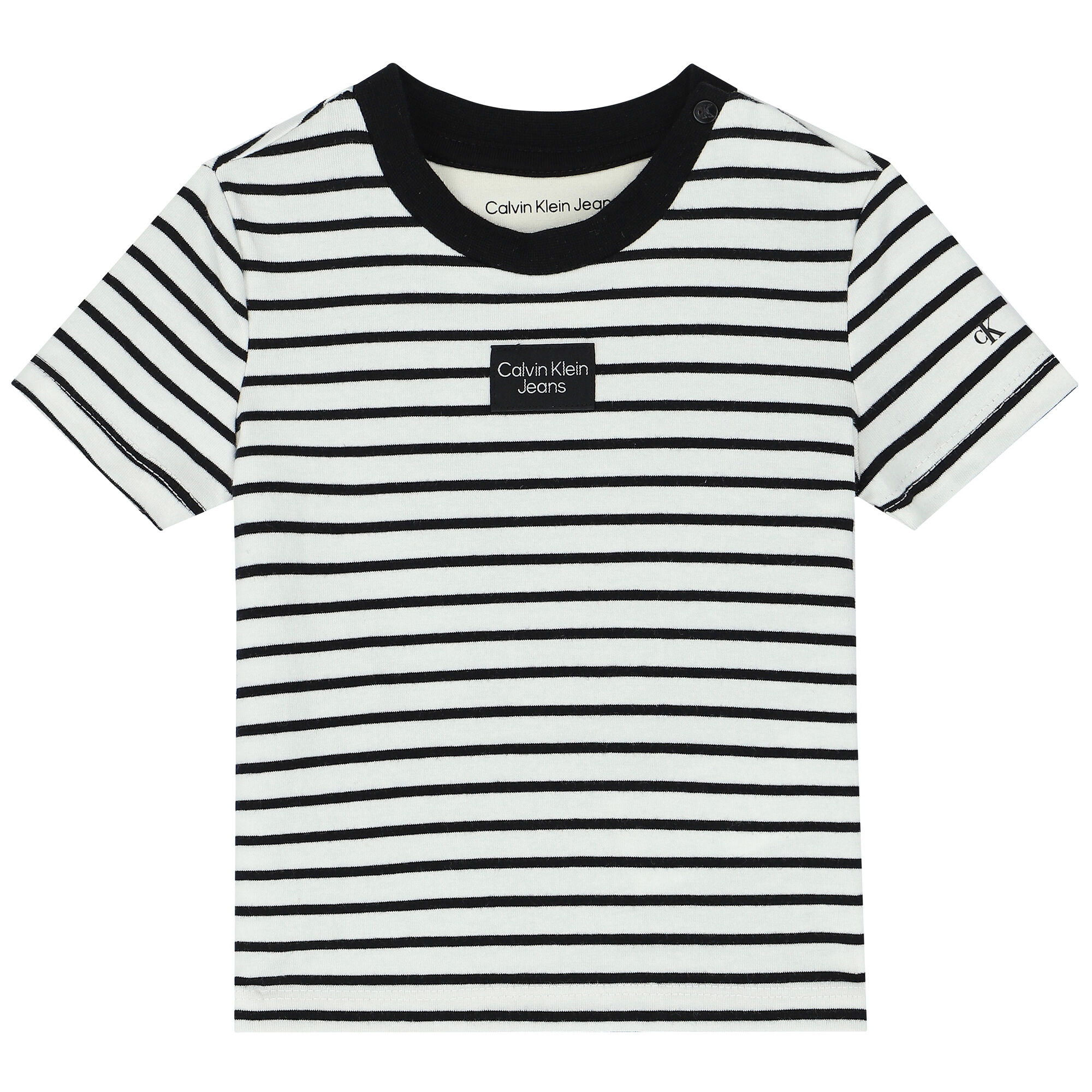 White and black sales striped t shirt