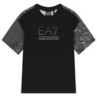 Boys Black & Grey Logo T-Shirt, 3, hi-res