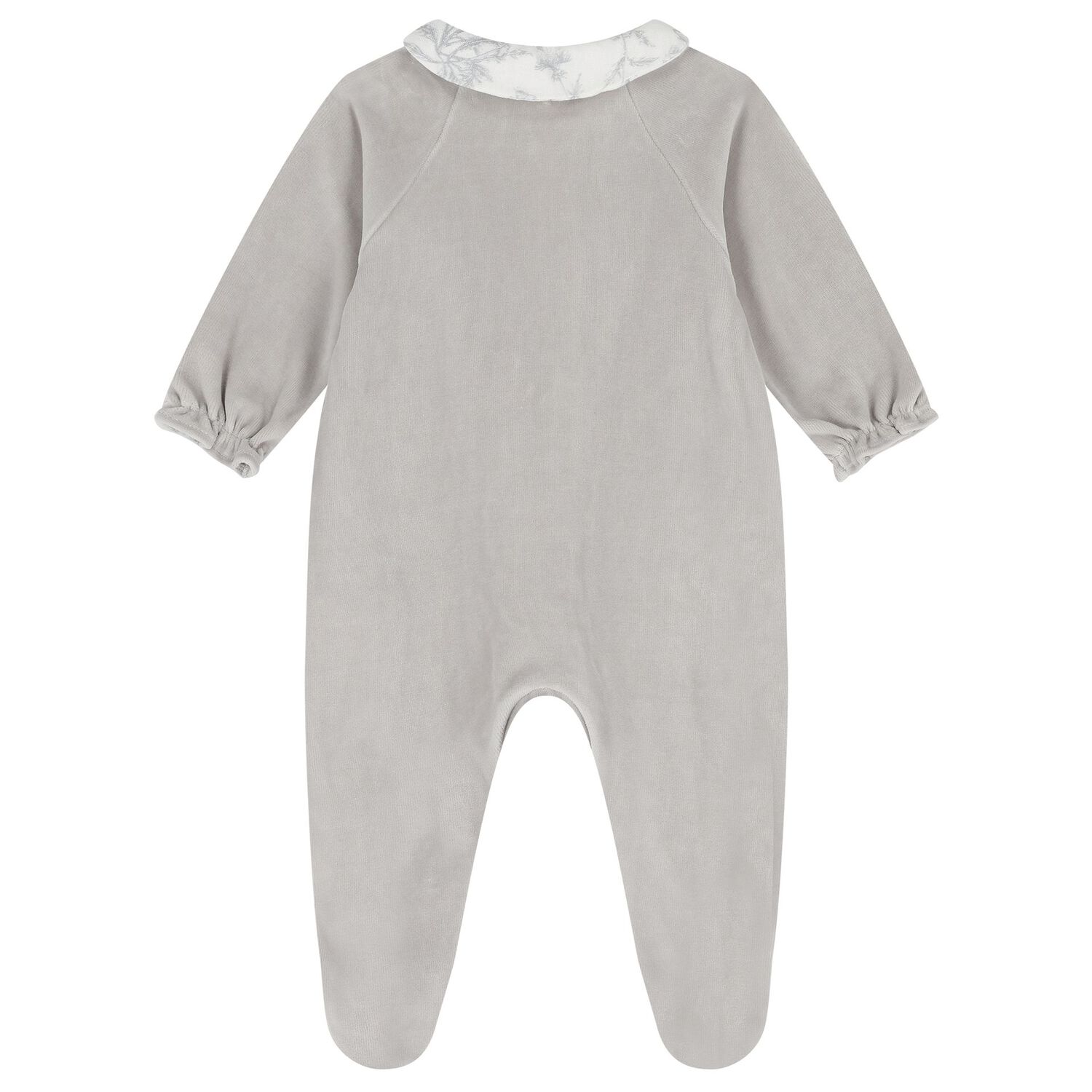 Grey & Ivory Toile De Jouy Babygrow, 2, hi-res