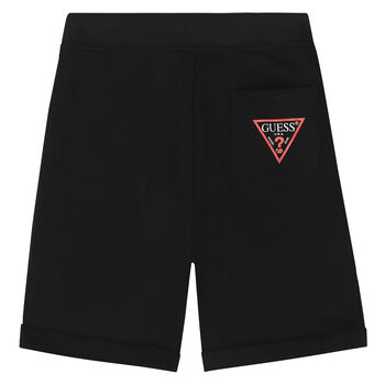 Boys Black Logo Shorts