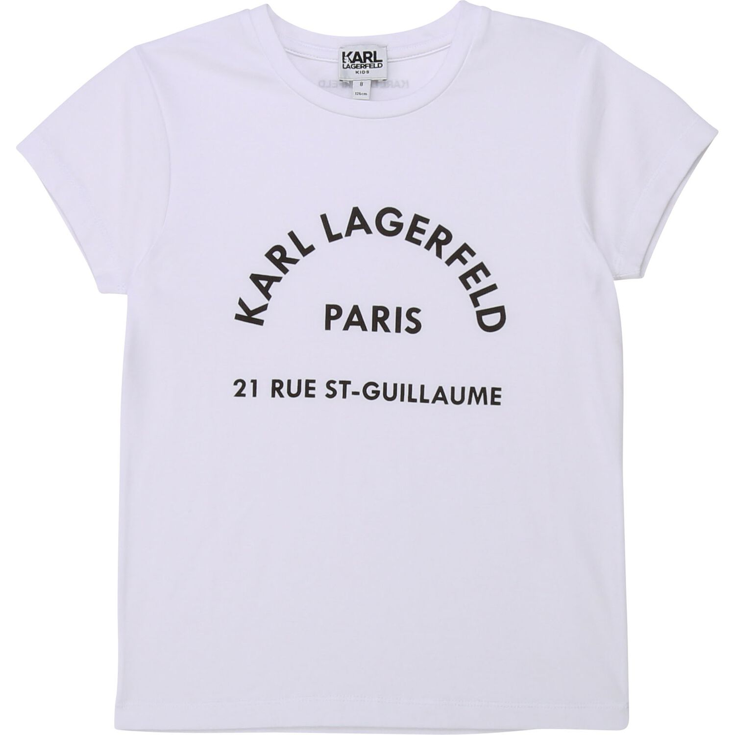 Girls White Logo T-Shirt, 2, hi-res