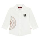 Younger Boys White Logo Shirt, 2, hi-res