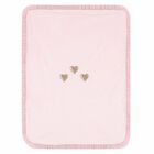 Baby Girls Pink Heart Blanket, 1, hi-res