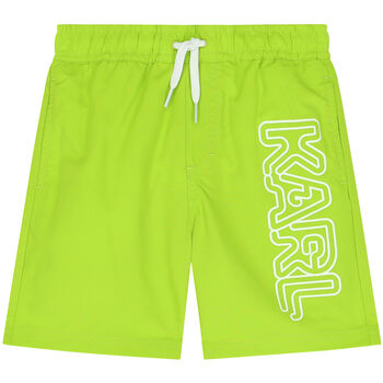Boys Green Logo Swim Shorts