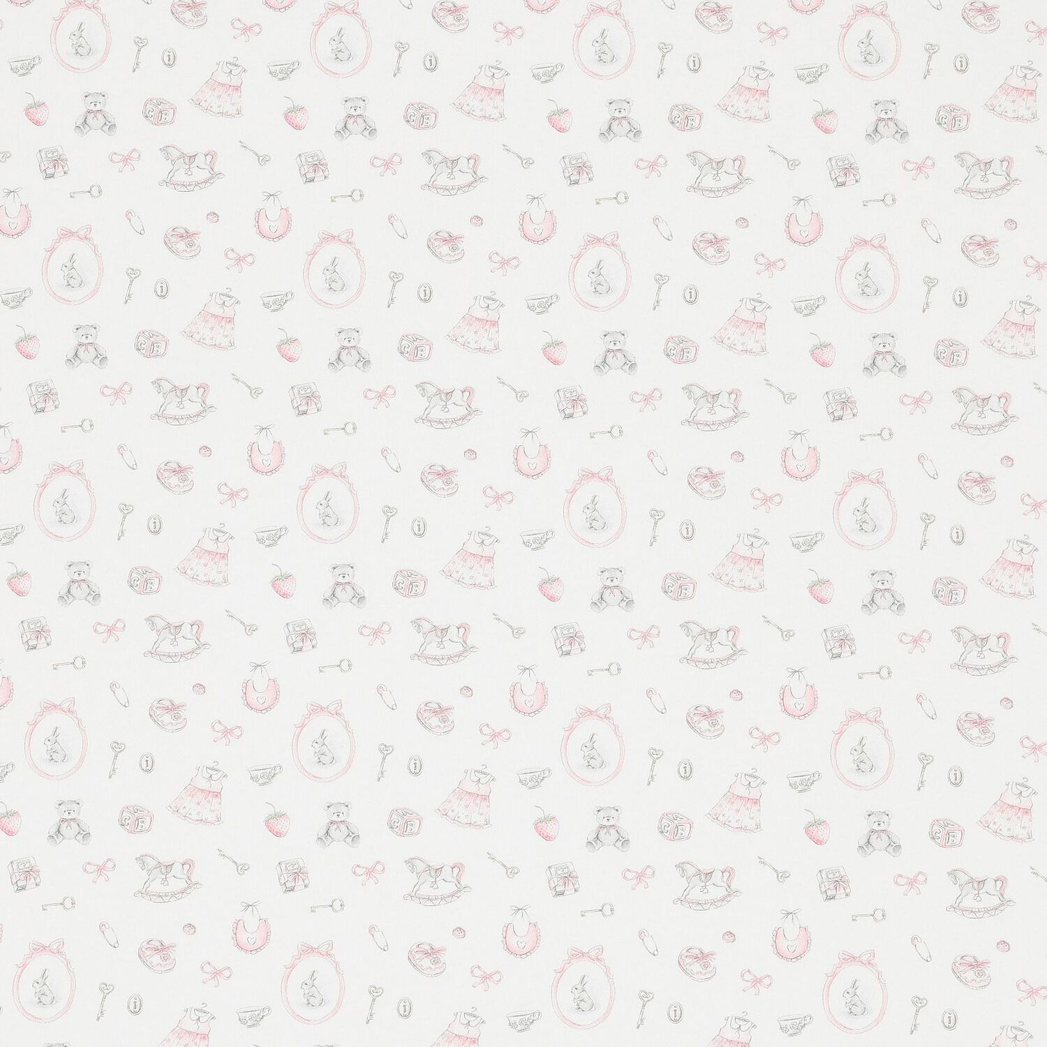 بطانيه رقيقه باللون الابيض والوردى ( 80 سم ), 1, hi-res image number null