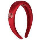 Girls Red Padded Headband, 3, hi-res