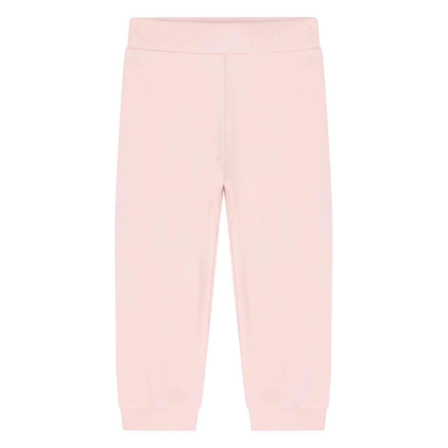 طقم بدله رياضيه بالشعار بطبعه فيل للبنات باللون الابيض والوردى , 1, hi-res