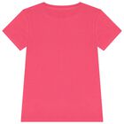 Girls Pink Logo Rhinestone T-Shirt, 2, hi-res