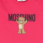 توب بأكمام طويلة بشعار تيدي بير باللون الوردي, 5, hi-res