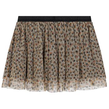 Girls Beige & Black Skirt