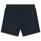 Baby Boys White & Navy Blue Striped Shorts Set, 1, hi-res