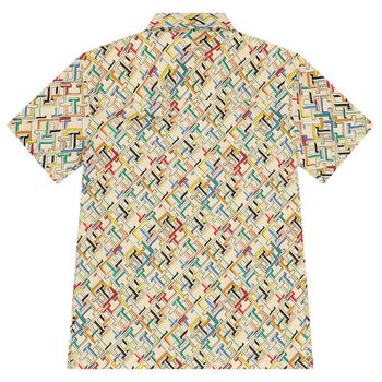 قميص أولاد بالشعار باللون العاجي