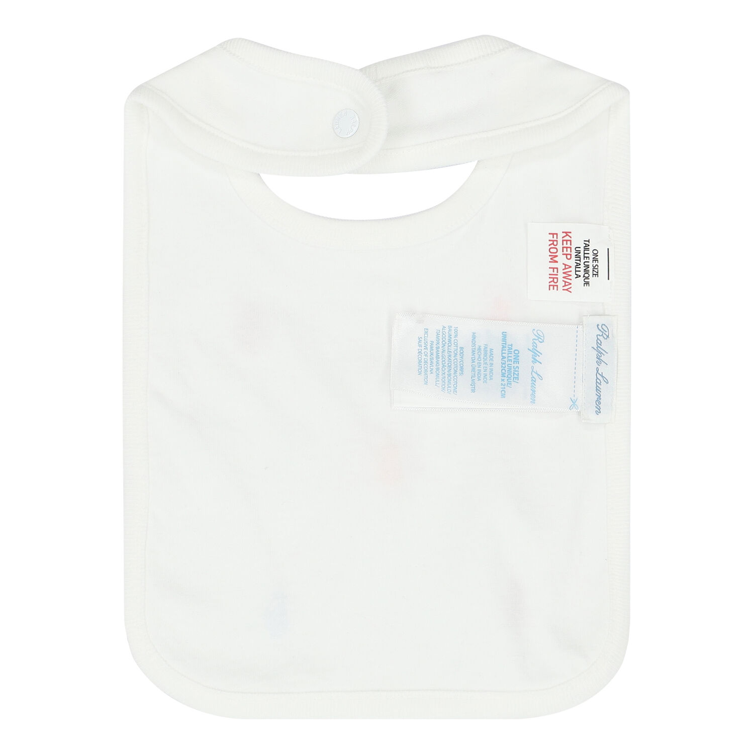 مريلة بالشعار باللون الأبيض للبنات, 1, hi-res