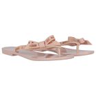 Girls Pink Logo Bow Flip Flops, 1, hi-res