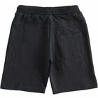 Boys Black Cotton Shorts, 1, hi-res