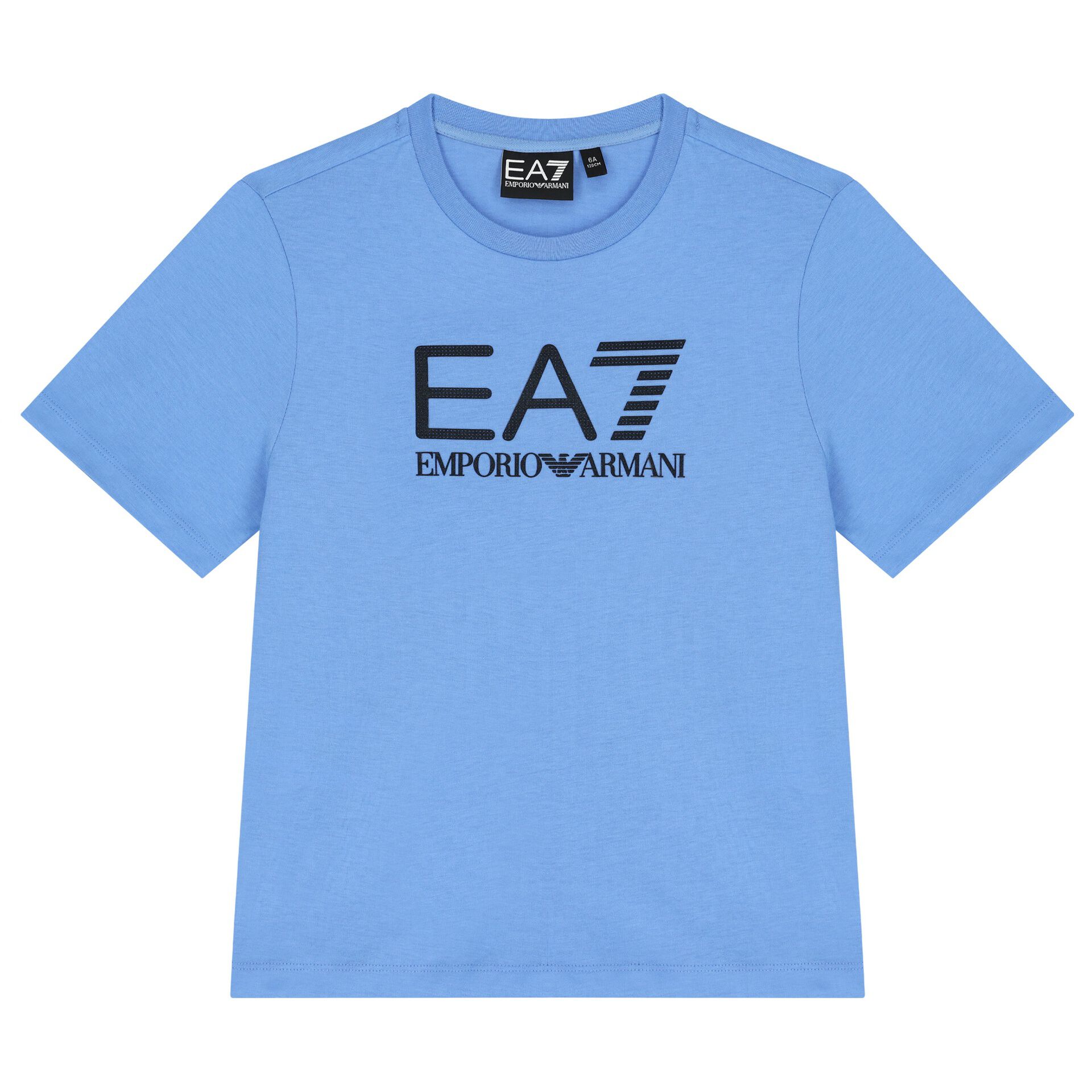EA7 Emporio Armani Boys Blue Logo T Shirt Junior Couture UAE