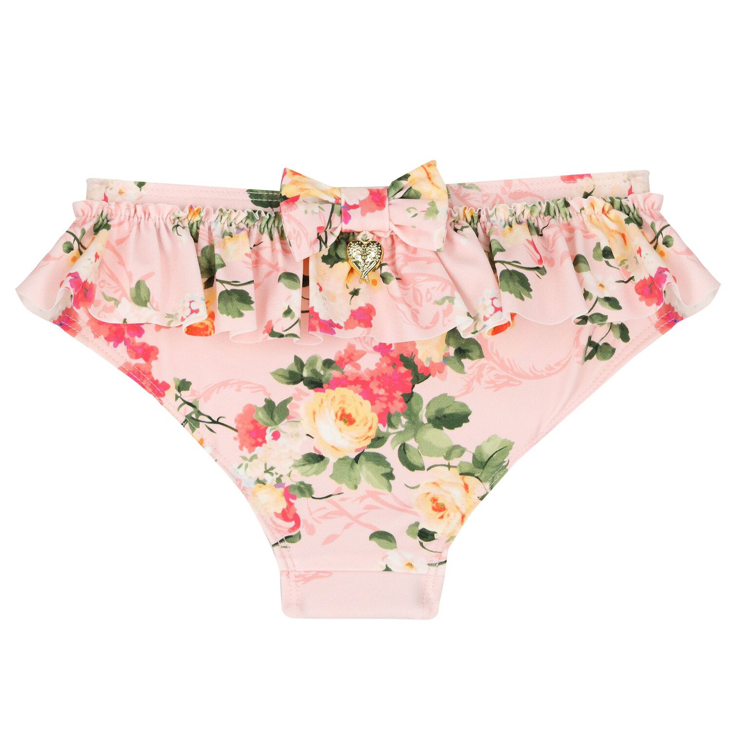 Girls Pink Floral Bikini, 1, hi-res image number null