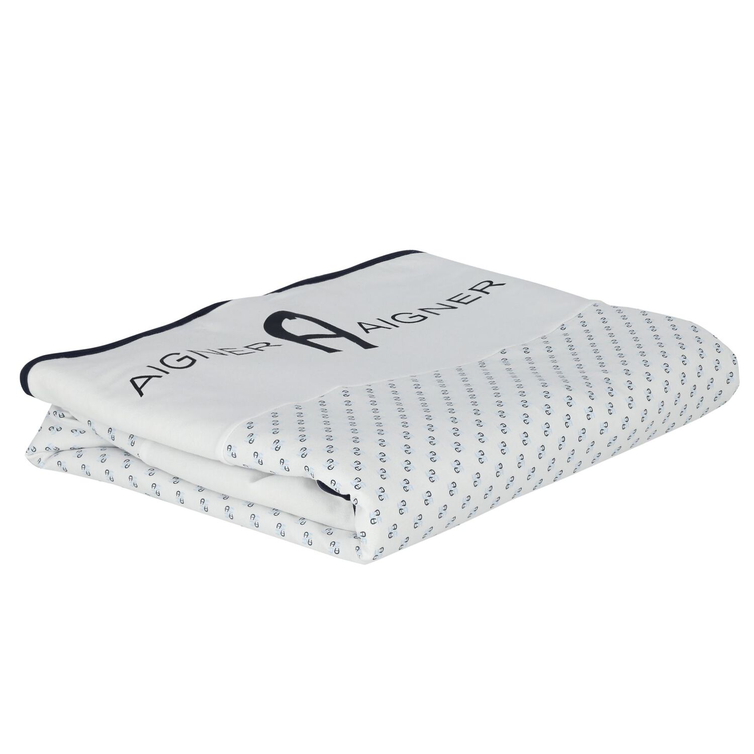 بطانية أولاد بالشعار باللون الأبيض والكحلي, 3, hi-res