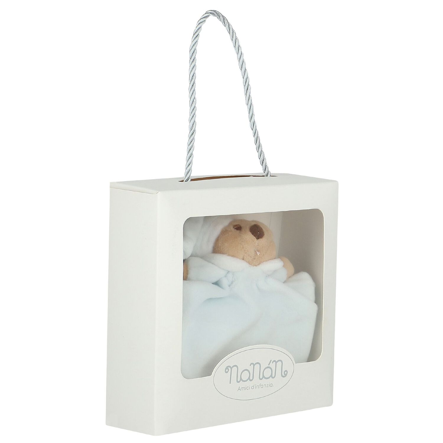 Baby Boys Blue Teddy Bear Doudou Comforter, 1, hi-res image number null