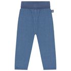 بدلة رياضية للبنات باللون العاجي والأزرق للأطفال, 1, hi-res