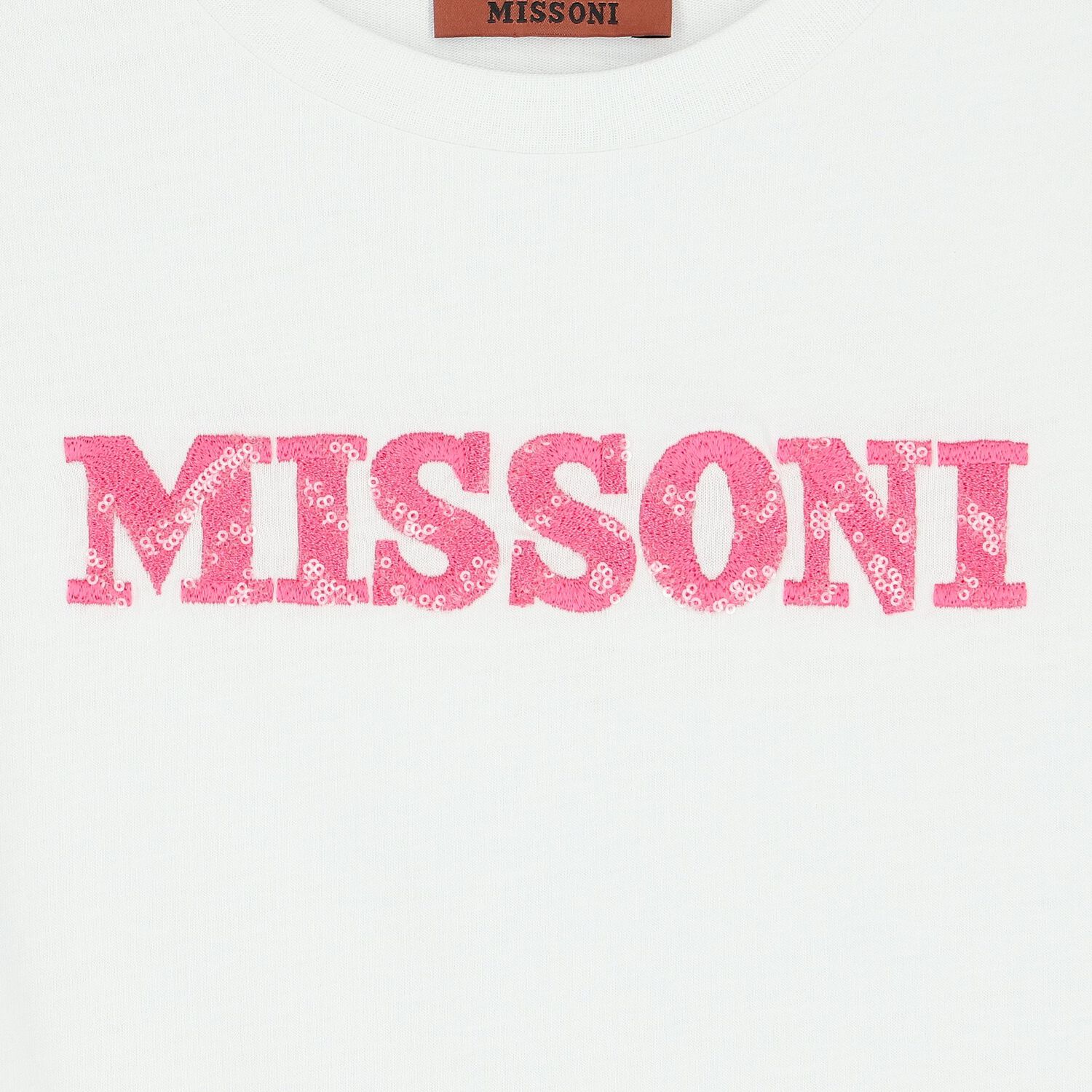 تيشيرت بنات بالشعار باللون الأبيض, 1, hi-res