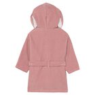 Baby Girls Pink Puppy Hooded Robe, 3, hi-res