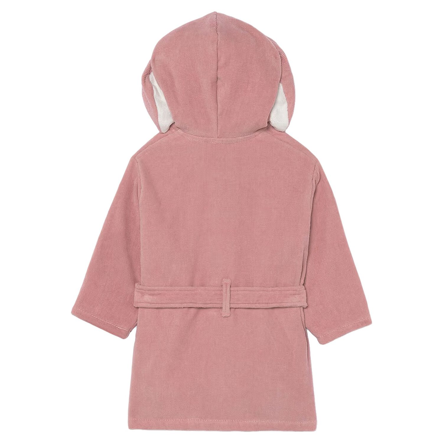 Baby Girls Pink Puppy Hooded Robe, 3, hi-res