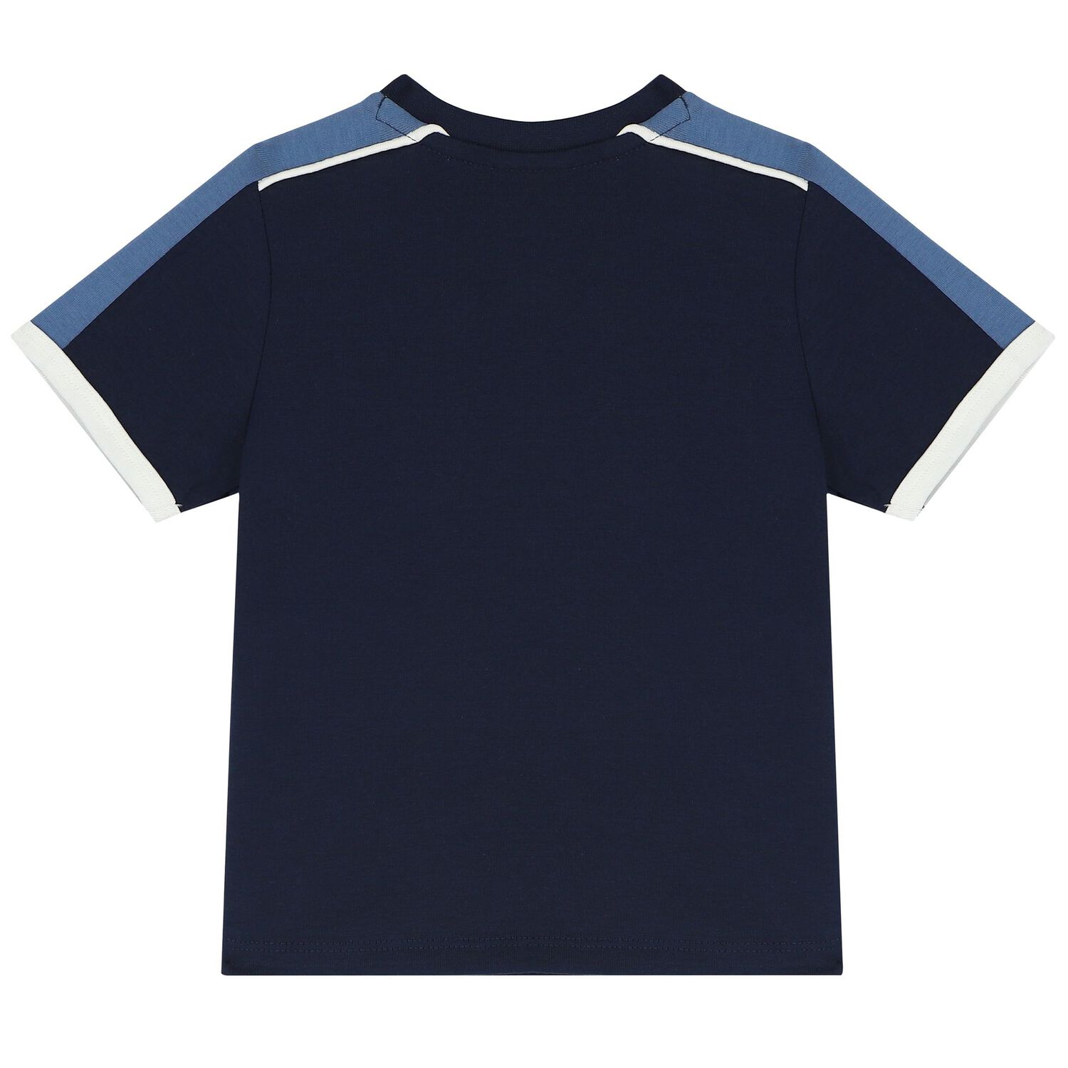 Younger Boys Navy Blue Logo T-Shirt, 1, hi-res