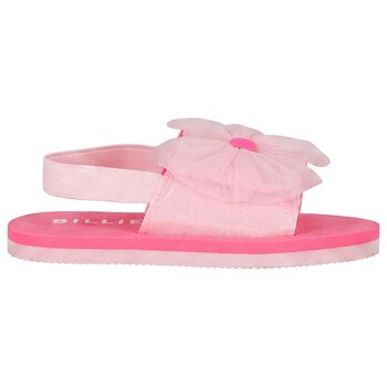Girls Pink Flower Sandals