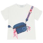 Girls White & Denim Blue Heart Leggings Set, 1, hi-res