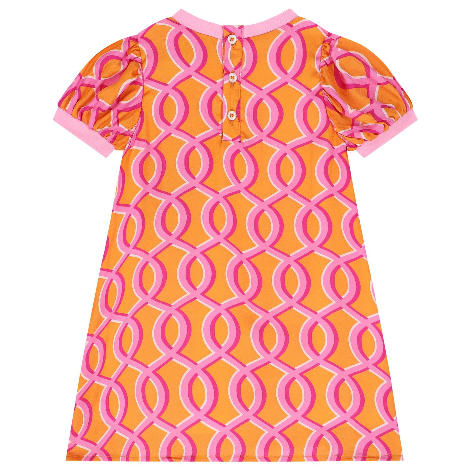 Younger Girls Orange Logo Dress, 1, hi-res