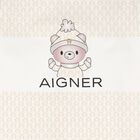 Ivory & Beige Teddy Bear Logo Babygrow, 1, hi-res