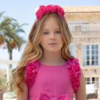 طوق شعر بنات بكشكشة باللون الوردى, 1, hi-res